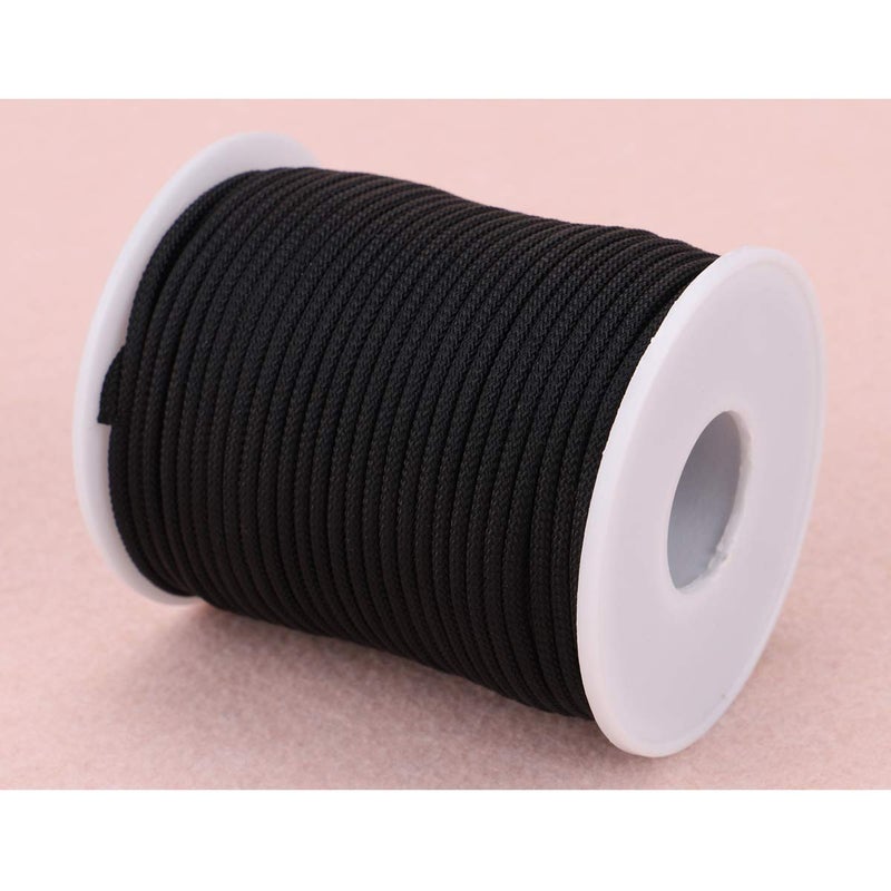 McFanBe Braided Nylon Twine Cord Thread String for Necklace Bracelet Jewelry Making Crafting Accessories (2mm-98feet, Black) - Image 2